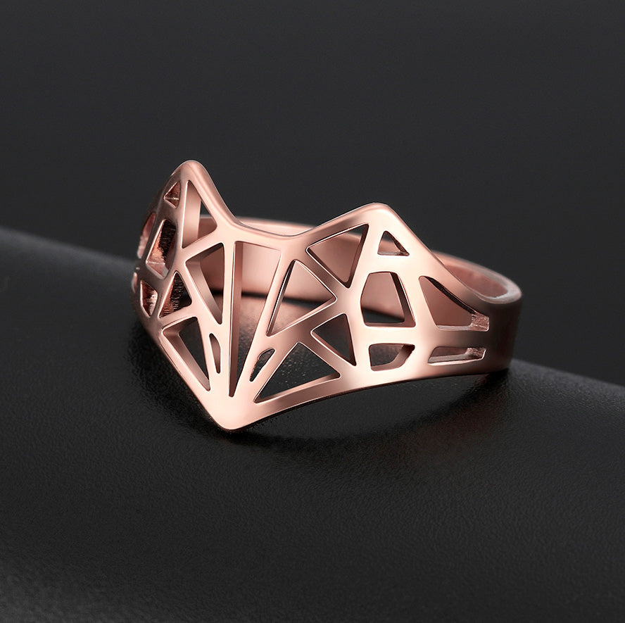 Anillo Axys, Origami  zorro patrón geométrico