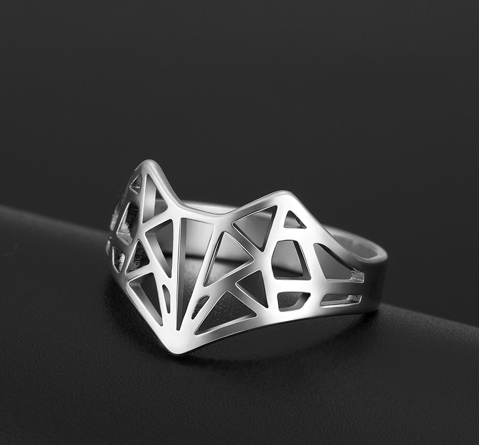 Anillo Axys, Origami  zorro patrón geométrico