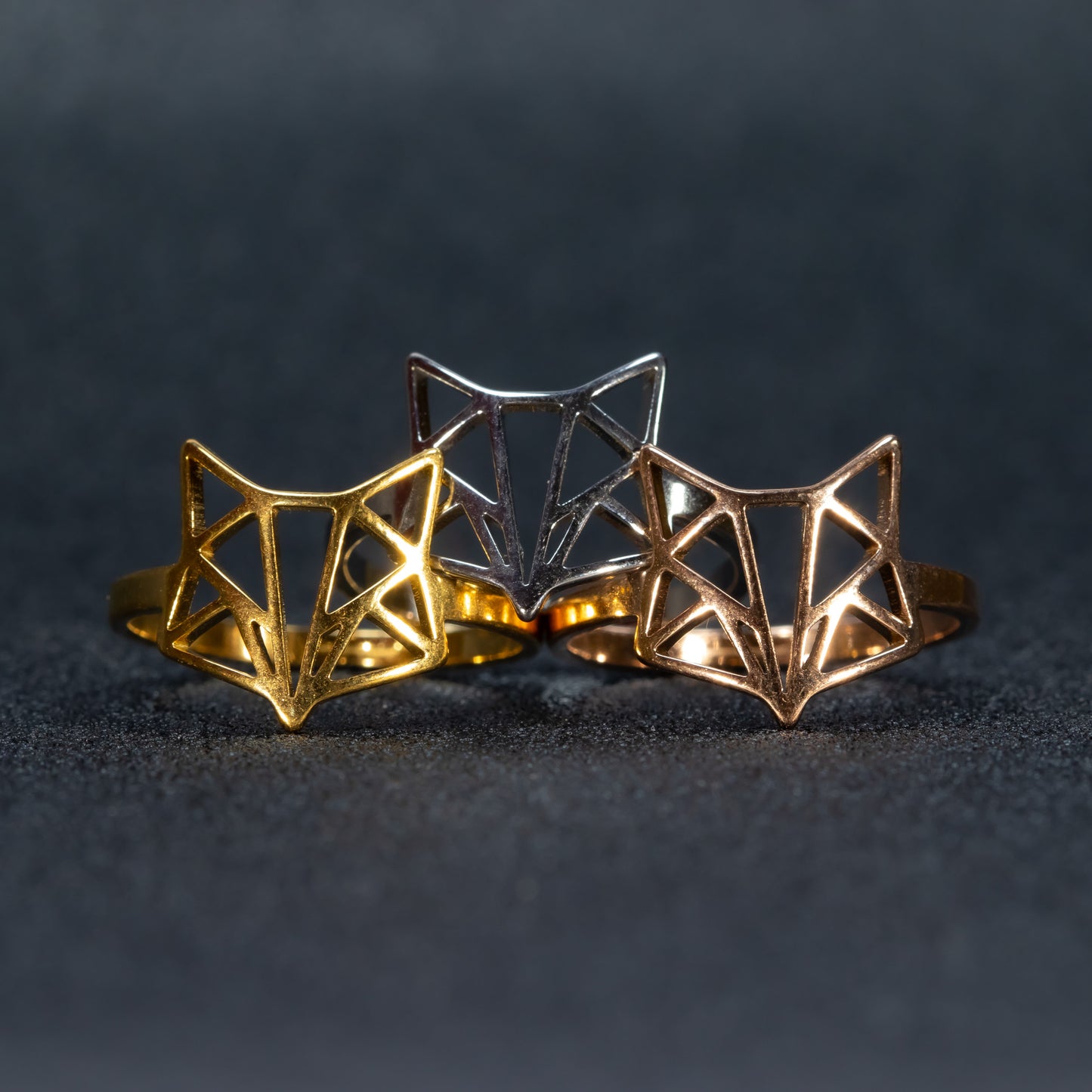 Anillo Axys, Origami  zorro patrón geométrico