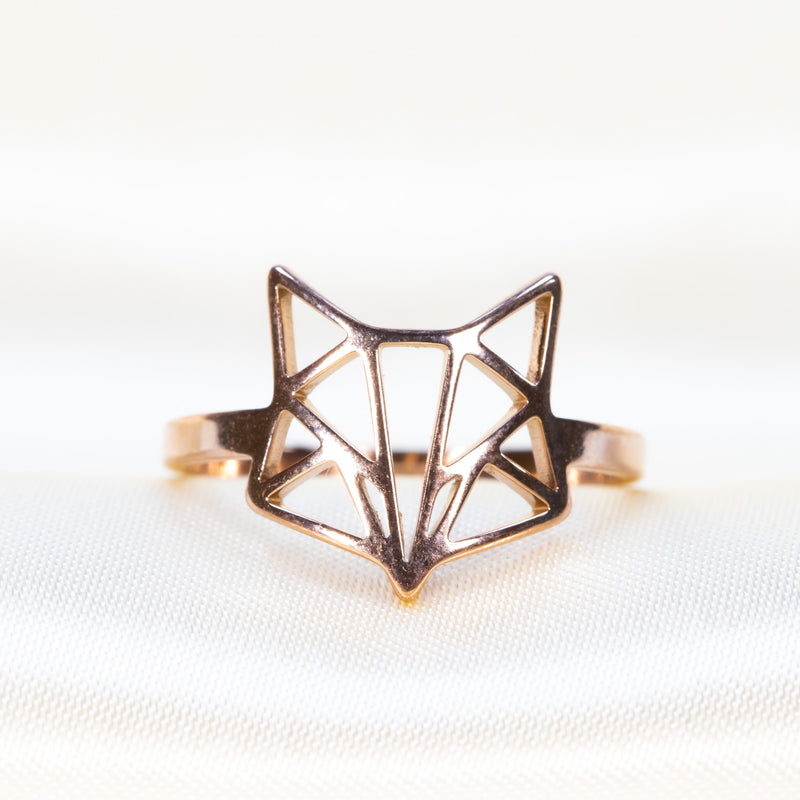 Axys Ring, Origami Fox Geometric Pattern