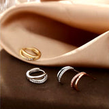 Pendientes Kael doble aro con circonita