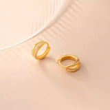 Pendientes Kael doble aro con circonita