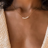 Colgante  Klyma, con 5 Perlas Naturales Minimalista
