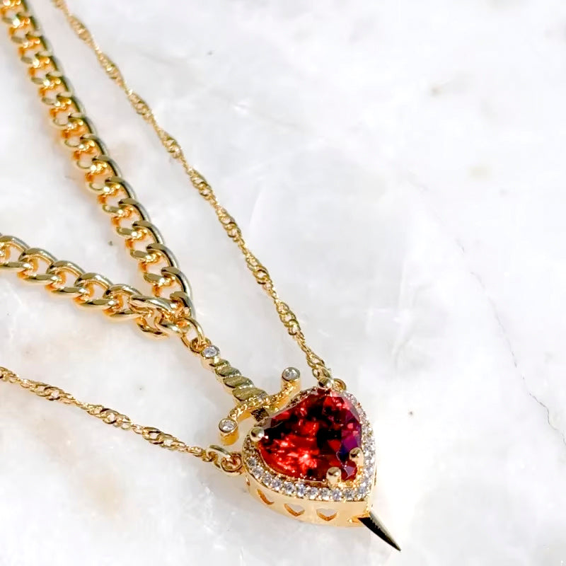 Nova Pendant, special couple, sword love heart
